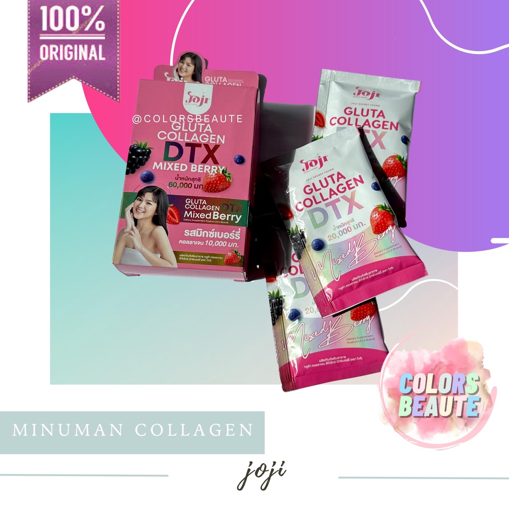 READY STOCK ! Joji Gluta Collagen DTX Mixed Berry | ISI 3