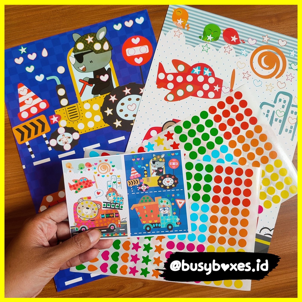 [busyboxes.id] Mainan Edukasi anak 3 tahun aktivitas menempel sticker rainbow seri pemadam