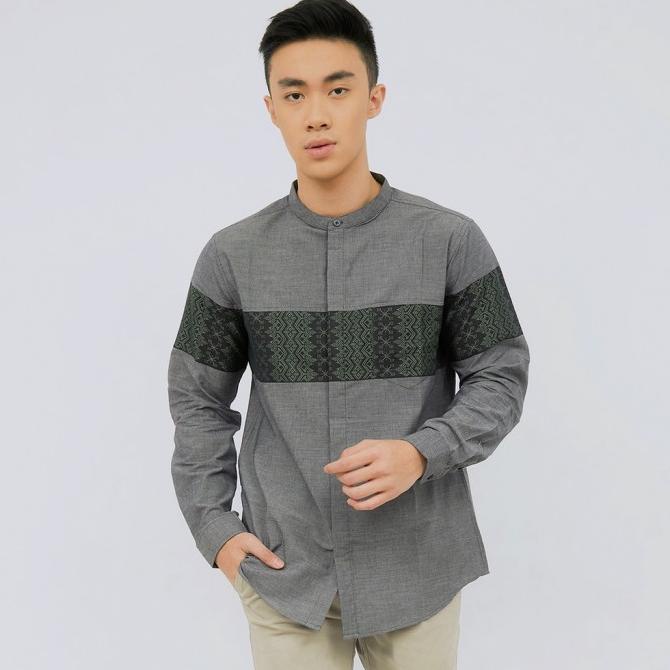 TERMURAH M231 Kemeja Pria Koko Panjang Hijau 2288B /BAJU KOKO PRIA/BAJU KOKO DEWASA/BAJU KOKO ANAK/B