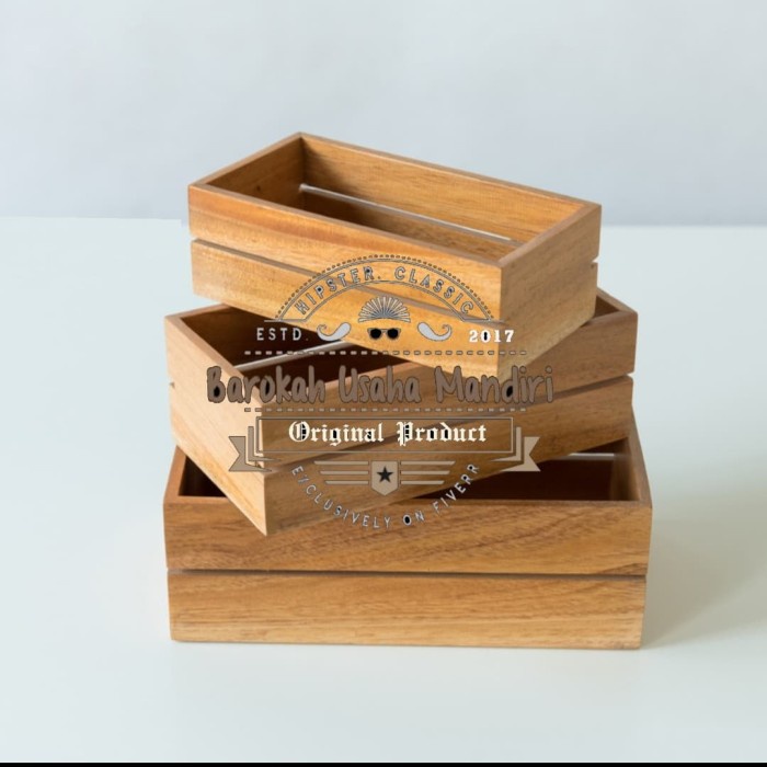 

Terlaris Rosa Wooden Crate ( Set Of Three ) Wooden Storage Box Functional