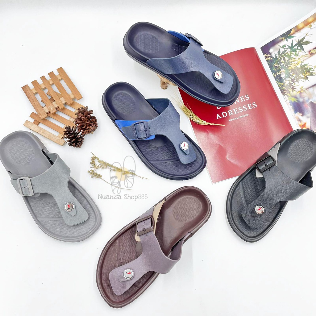 SANDAL Jepit Pria Bahan Karet Anti Licin Anti Bau Kuat Kokoh 6022 Ukuran 39-44