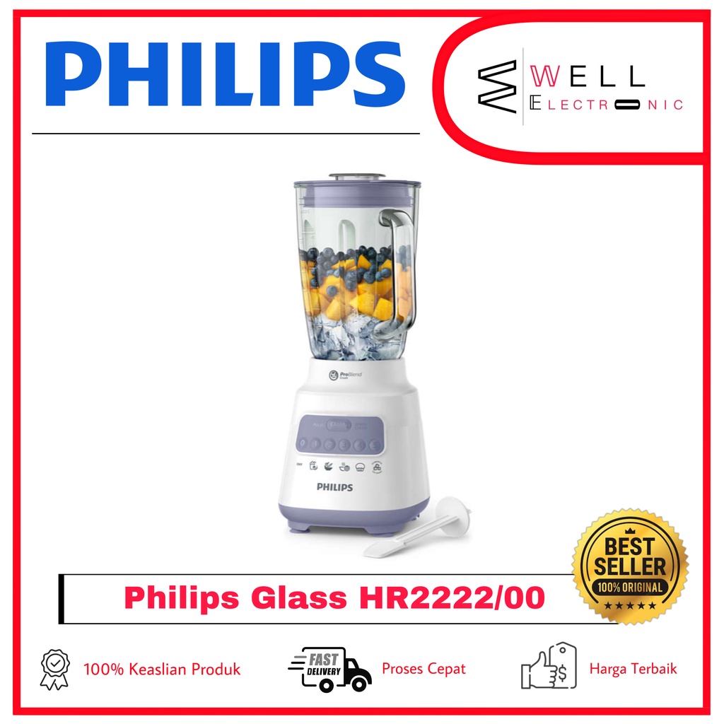 PHILIPS BLENDER KACA/GLASS JAR 2L HR2222/00 HR2222/30  HR 2222