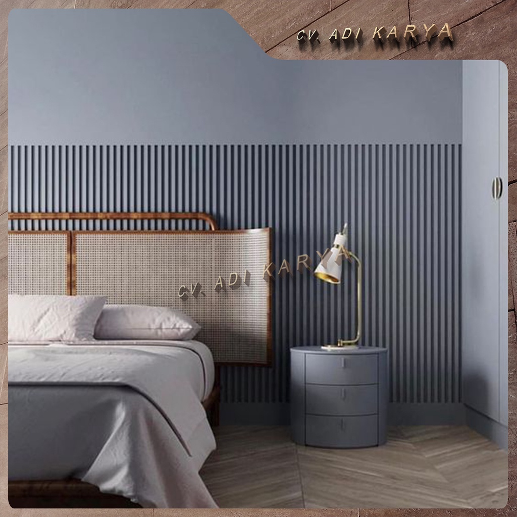 Slat Wall Panel Kisi Kisi List Dinding Moulding Molding Dekorasi Rumah Ruang Tamu Kamar Tidur