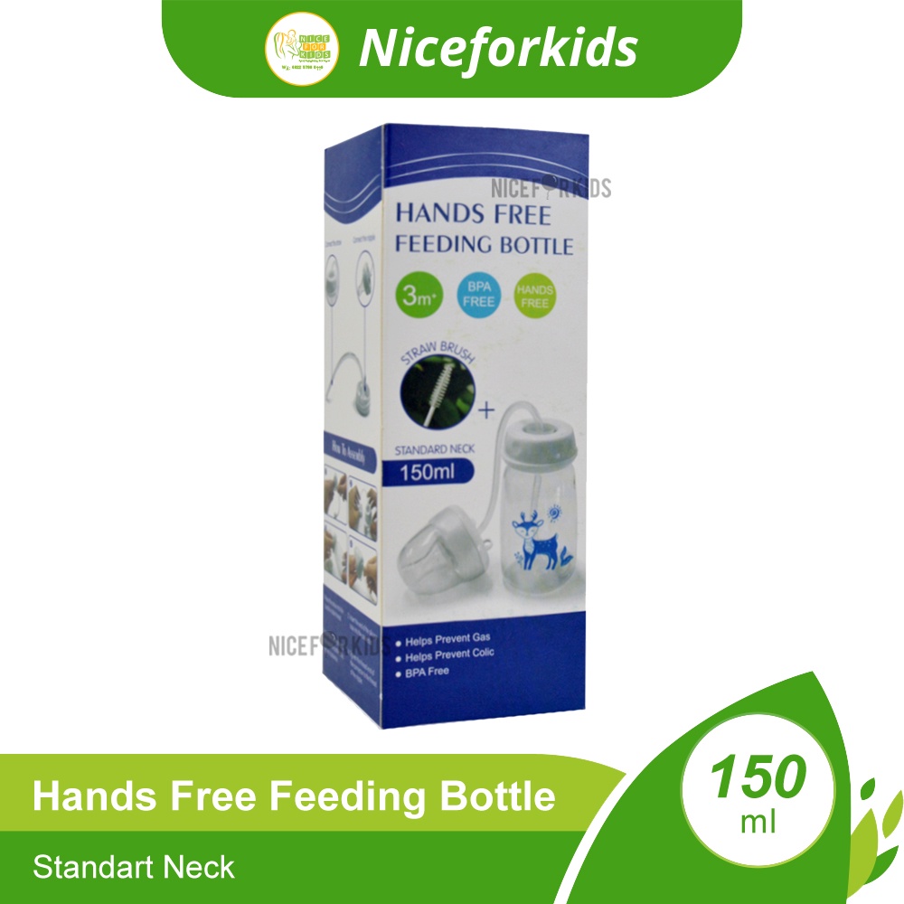 Hands Free Feeding Bottle 150ml Botol Susu Bayi Tanpa Dipegang Standart Neck Bottle