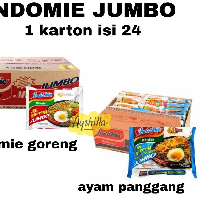

☜ Indomie JUMBO Goreng Spesial / Ayam Panggang 1 Dus / Karton (24Pcs) - Mi Instan ♘