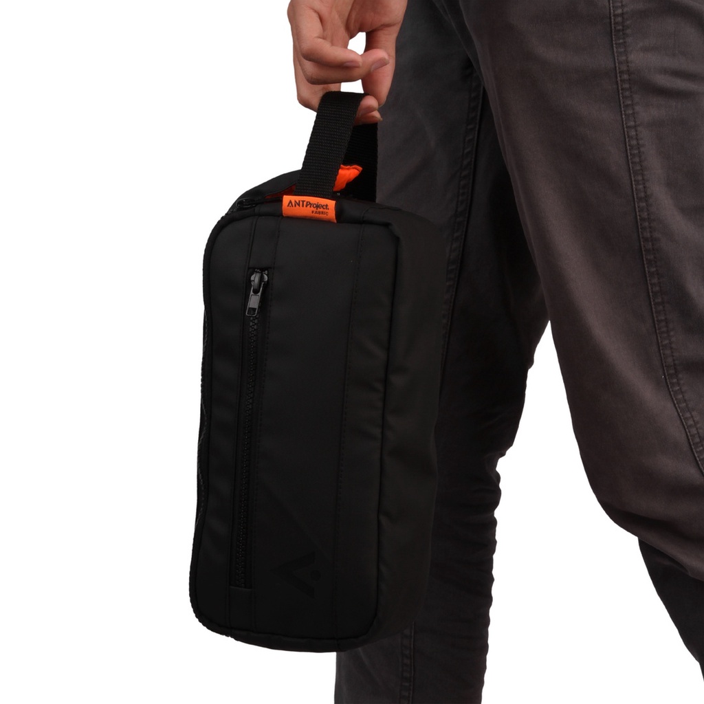 ANT PROJECT - Tas Clucth Bag RAPTOR Black Organizer - Doppkit
