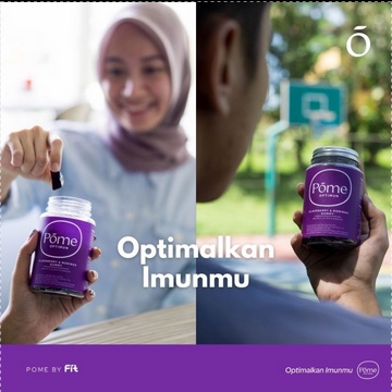 Pome Optimun 1 Pouch - Elderberry &amp; Moringa Gummy dengan Vit. C, Vit D, Zinc, dan Selenium