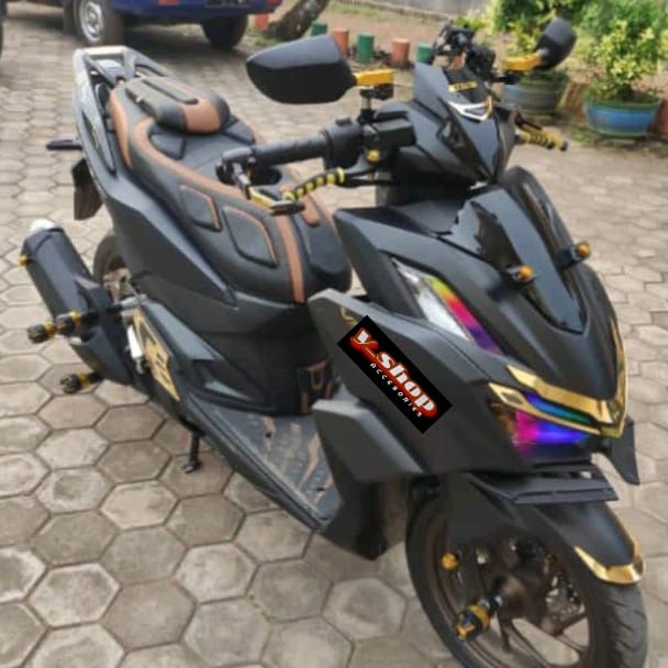 Kulit Cover Jok Motor Modif Vario 160 150 125 110 Custom Terbaru Anti Rembes