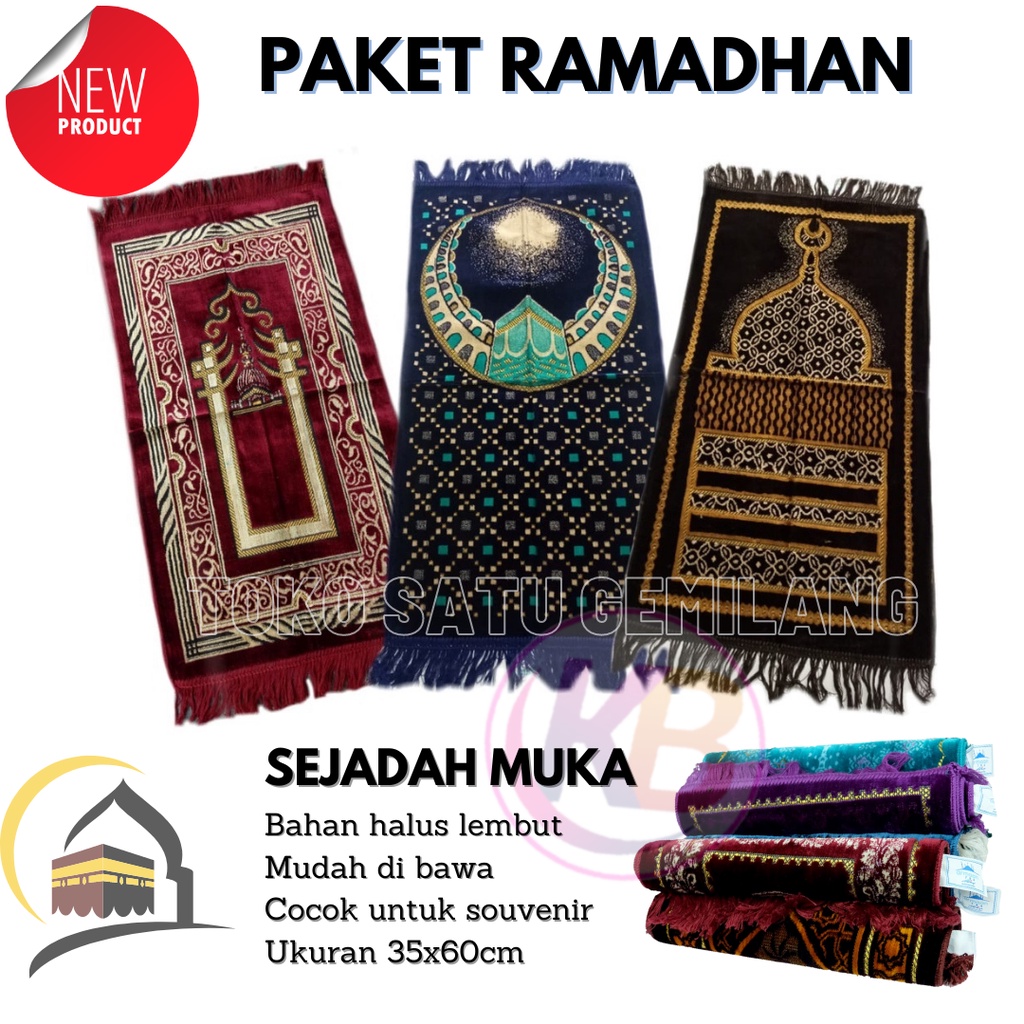 Sajadah Mini Travel Ukuran 35x60 Cm / Sajadah Sujud / Sejadah Kepala Mini / Sejadah Muka / Sajadah L