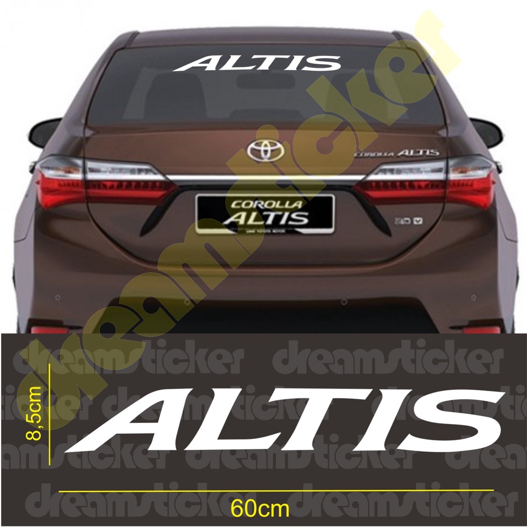 Sticker Stiker Mobil Toyota Altis Kaca Belakang