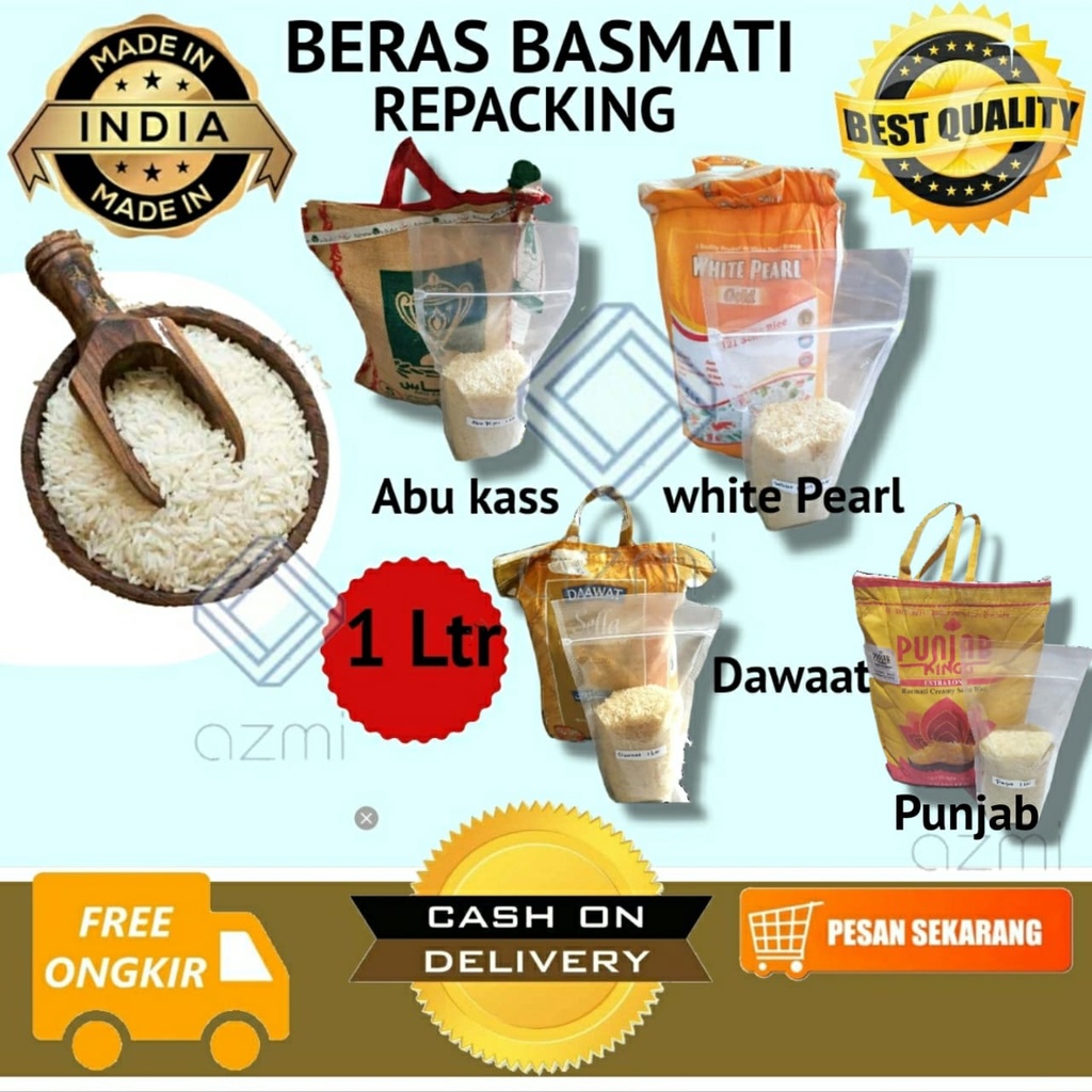 Promo Beras Basmati Premium class dijamin atau uang kembali!! 1liter atau 1kg