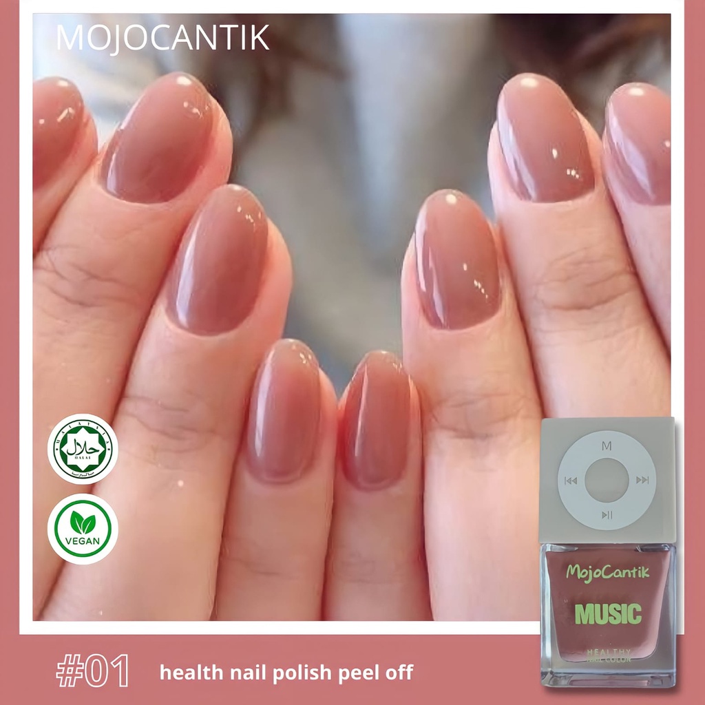 Kutek Halal Muslimah Peel Off Nail polish MOJOCANTIK [ORIGINAL]