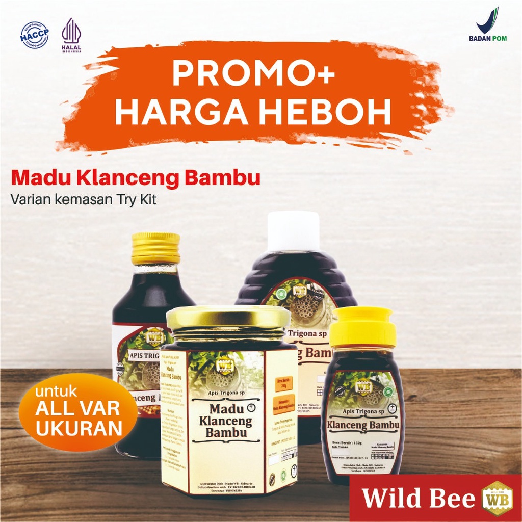 

Madu Klanceng Bambu / Lebah Apis Trigona-Garansi Murni & Asli 100%-Wild Bee Kemasan Mini