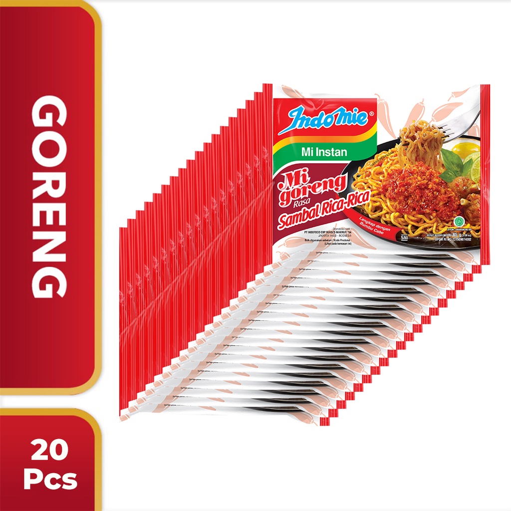 

Bundle 20 Pcs - Indomie Goreng Sambal Rica Rica