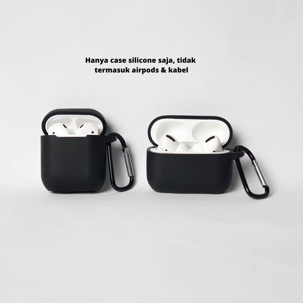 Silicone Case Untuk AirPods Gen 1 2 AirPods Pro with Hook Softcase Rubber Pouch dengan Kaitan / Cantolan