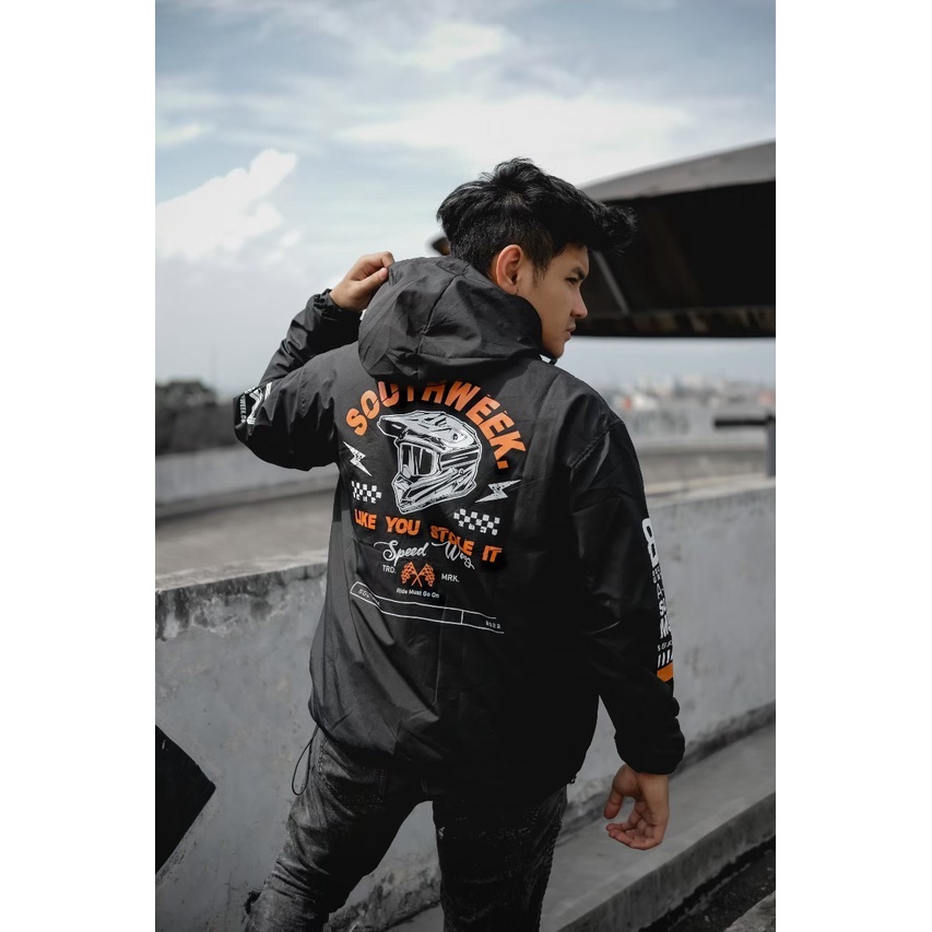 JAKET PARASUT CAGOUEL CULTURE GRAFITY ORIGINAL SOUTHWEEK - JACKET OUTDOOR WATERPROOF PRIA WANITA TERKINI