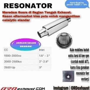 Resonator mobil matic ORD exhaust