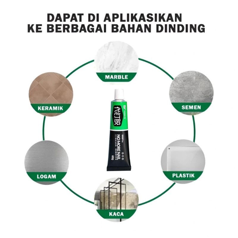 Heavy Duty Glue No More Nails Lem Pengganti paku Lem konstruksi Lem Besi Lem Kayu Lem Dinding Lem Kaca Lem Lemari Lem Serbaguna Lem Dextone Lem keramik Lem Metal