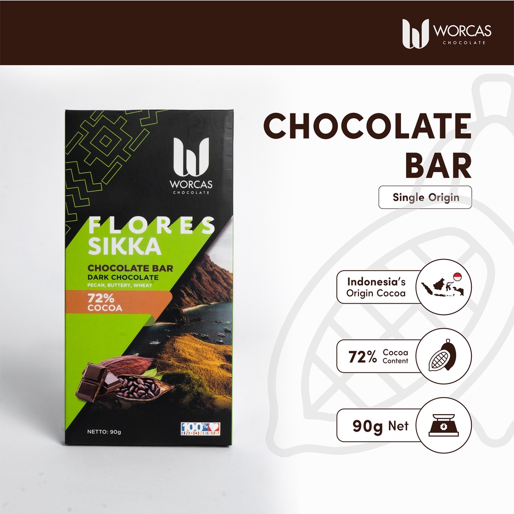 

Worcas Chocolate Bar Dark Chocolate Flores Sikka
