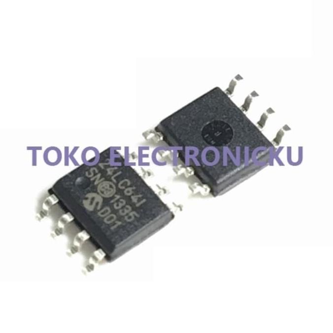 24LC64F-I/SN 24LC64 EEPROM 64K I2C 400KHZ 8SOIC Original puw331 Segera Dapatkan