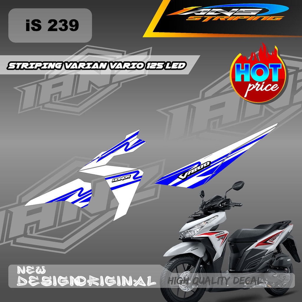 TERBARU DECAL VARIO 125 LED CUSTOM VARIAN WARNA / STIKER DECAL SEMI FULL HONDA VARIO 125 LED / STIKER KERETA VARIO 125 IS239