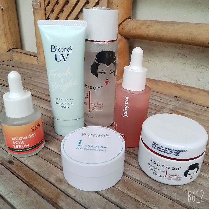 Npure cica clear pad (baru) OMG, juicy gal,wardah, preloved