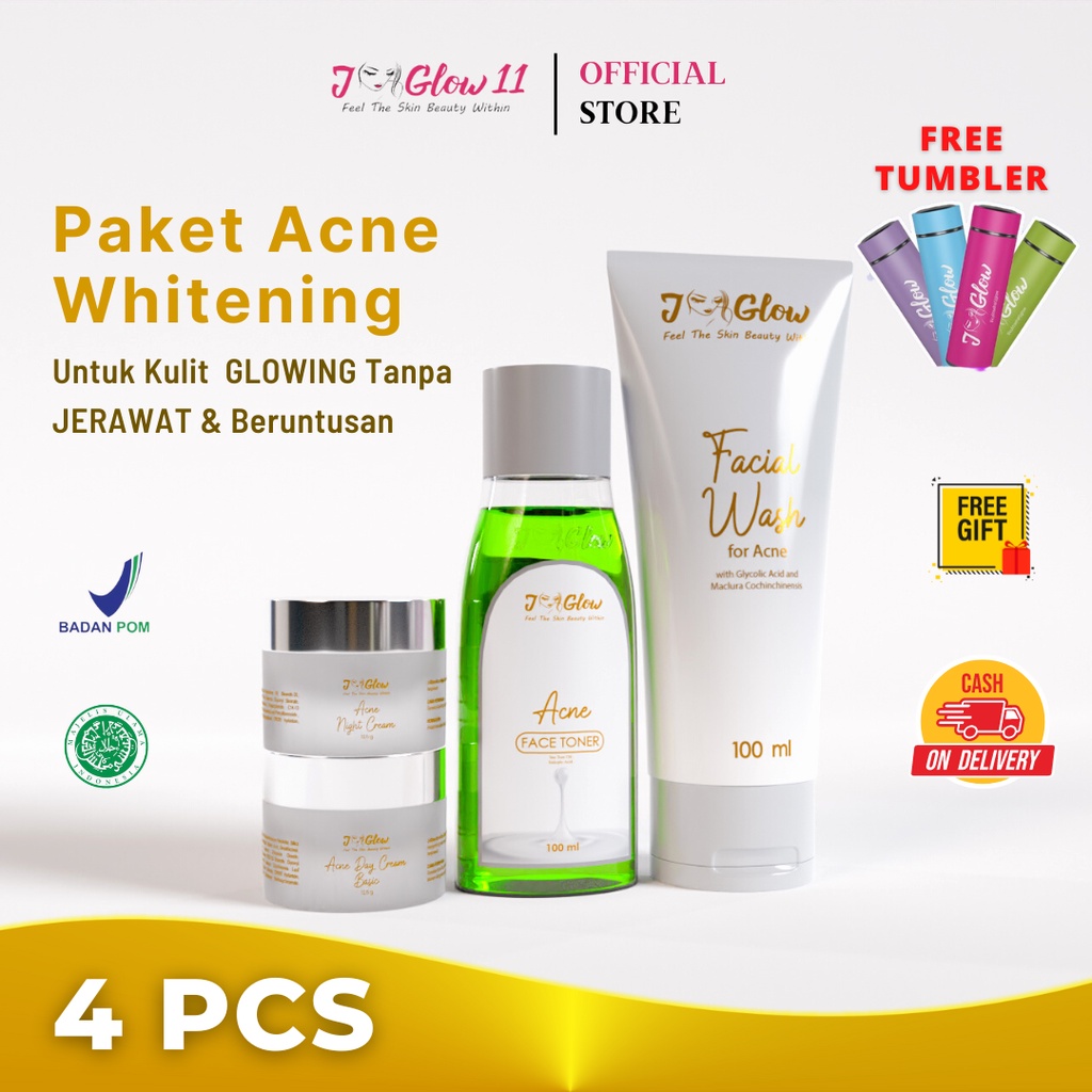 Jual Jglow Skincare Paket Acne Solution Perawatan Wajah Berjerawat