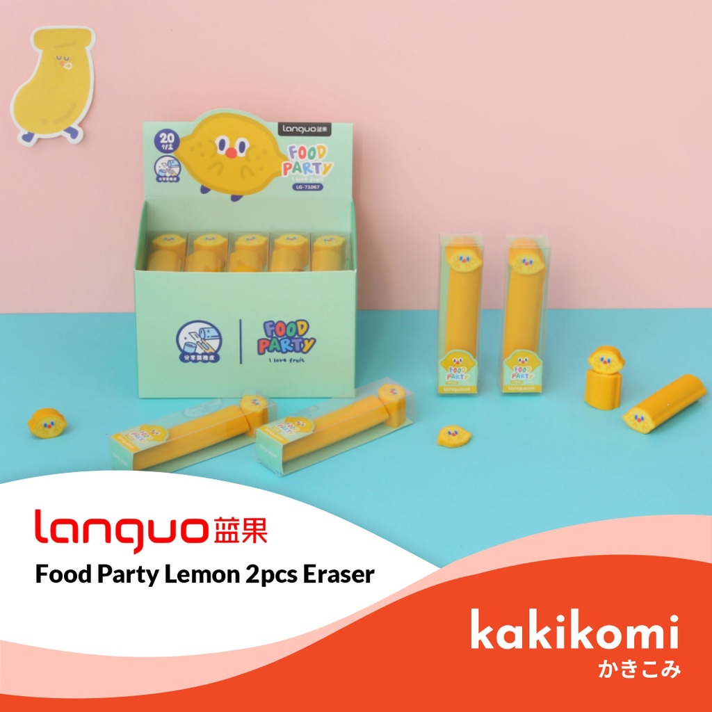 

Penghapus 2pcs Besar & Kecil Languo Food Party Series Lemon Eraser