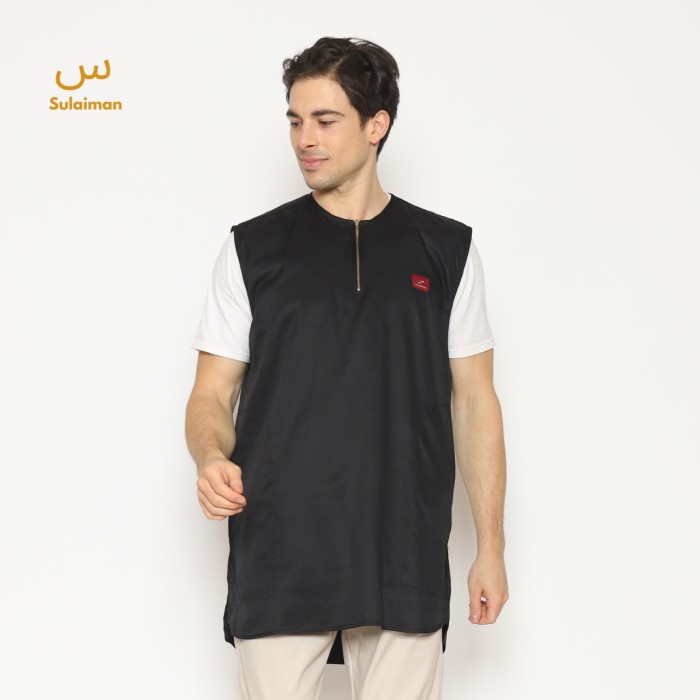 Rompi Sholat Rompi Shalat Sholat Pria Rosal By Sulaiman Polos - Hitam, XXL(I5A1) rompi sholat pria p