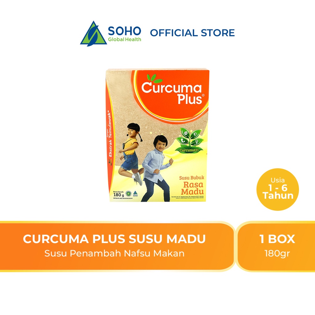Curcuma Plus Susu Bubuk Ekstrak Temulawak Madu 180gr