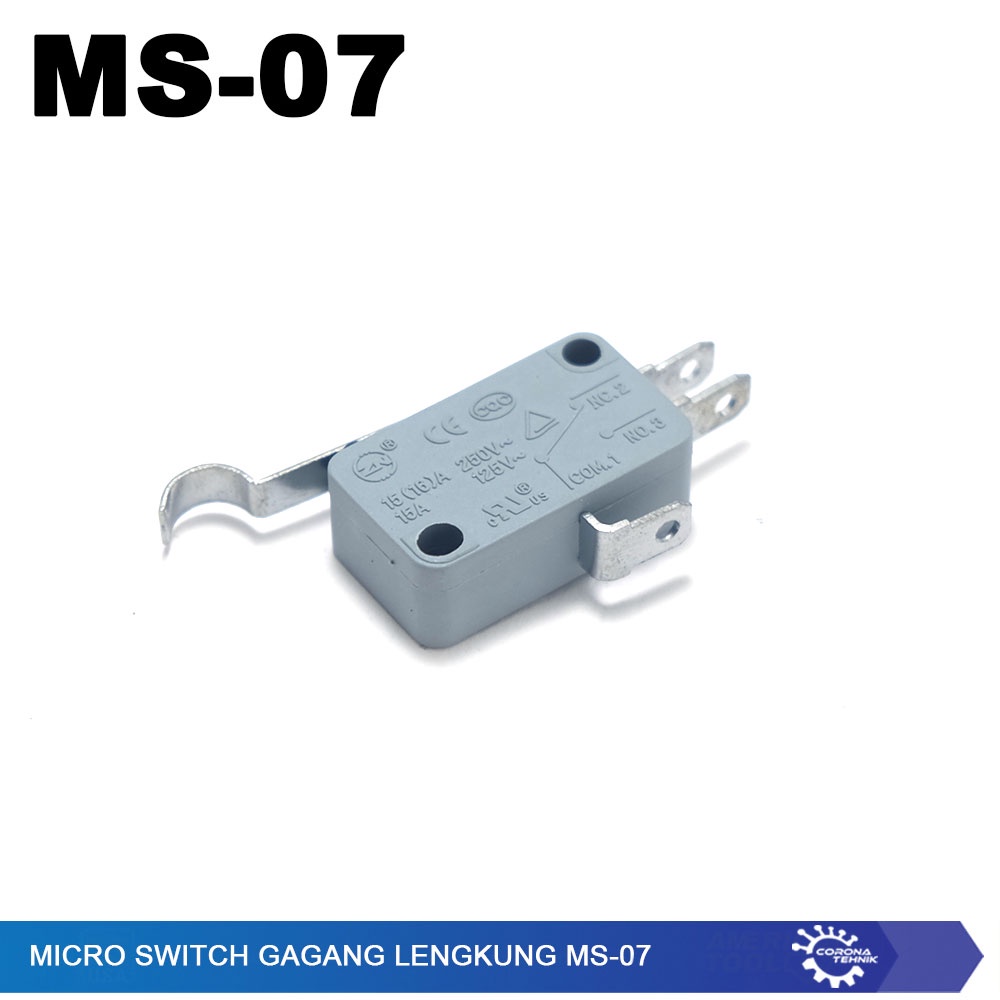 Micro Switch Gagang Besi Lengkung - MS-07