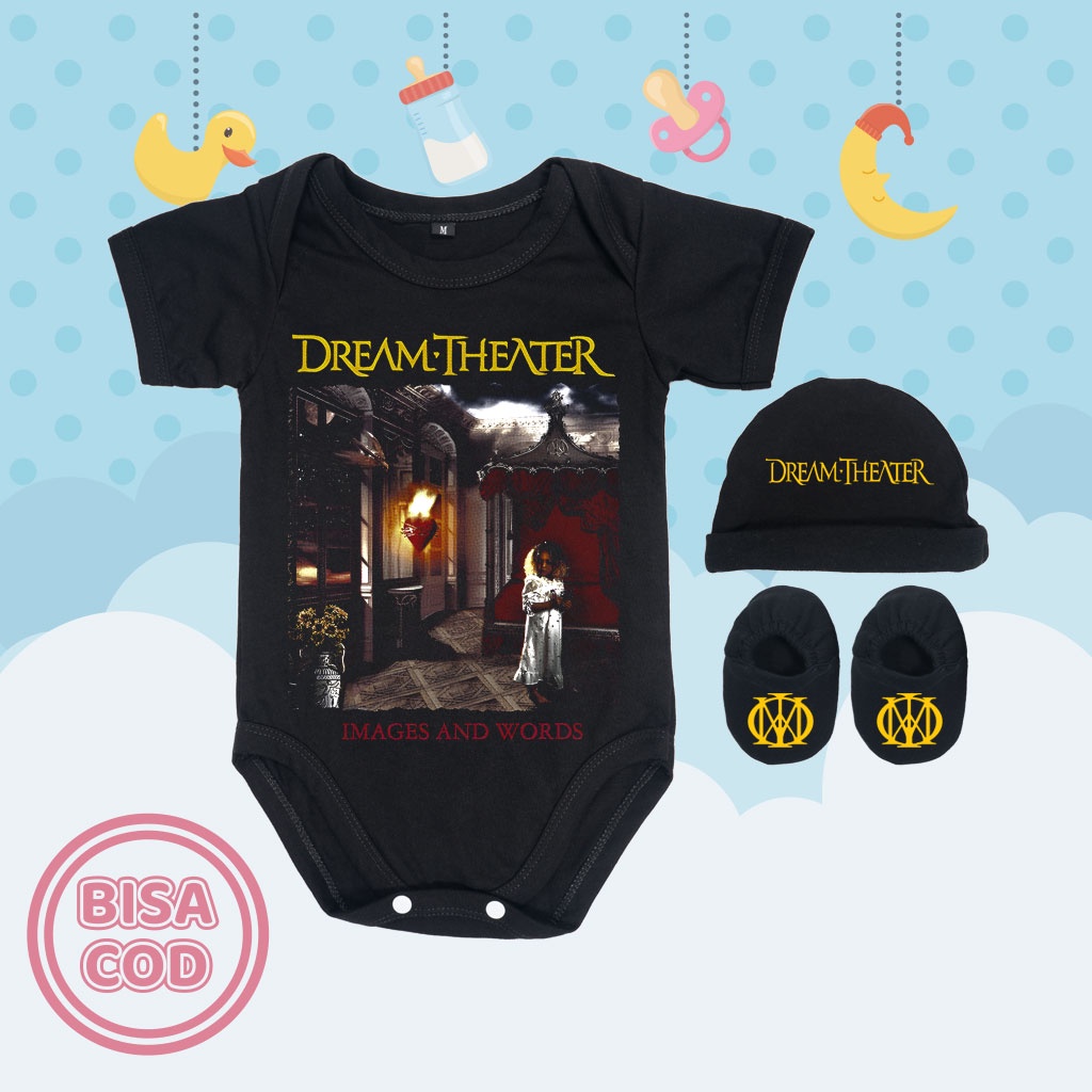 Baju Kodok Jumper Bayi Set Sepatu dan Topi Band Musik Progressive Metal Dream Theater Images And Wor