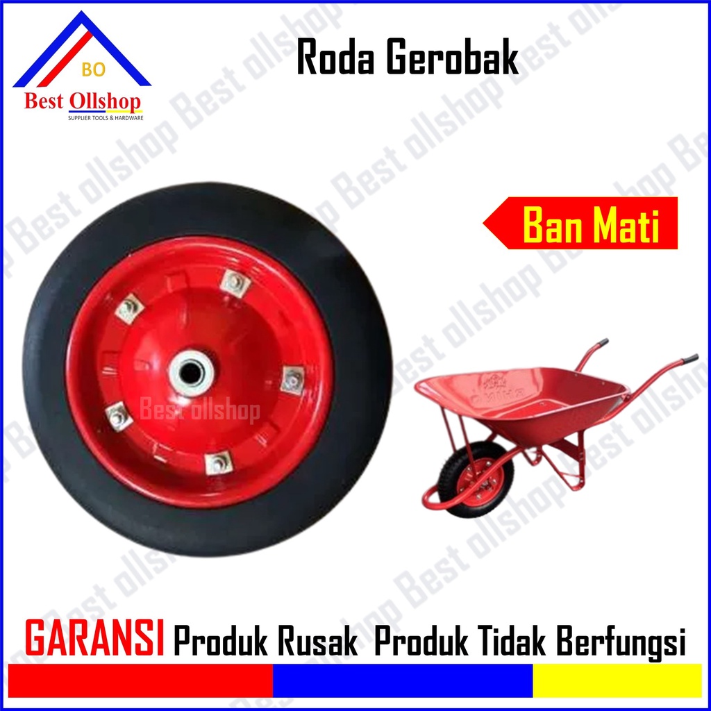 Roda Gerobak Dorong Pasir Ban Mati / Ban Gerobak Sorong Model Arco Artco Roda Mati