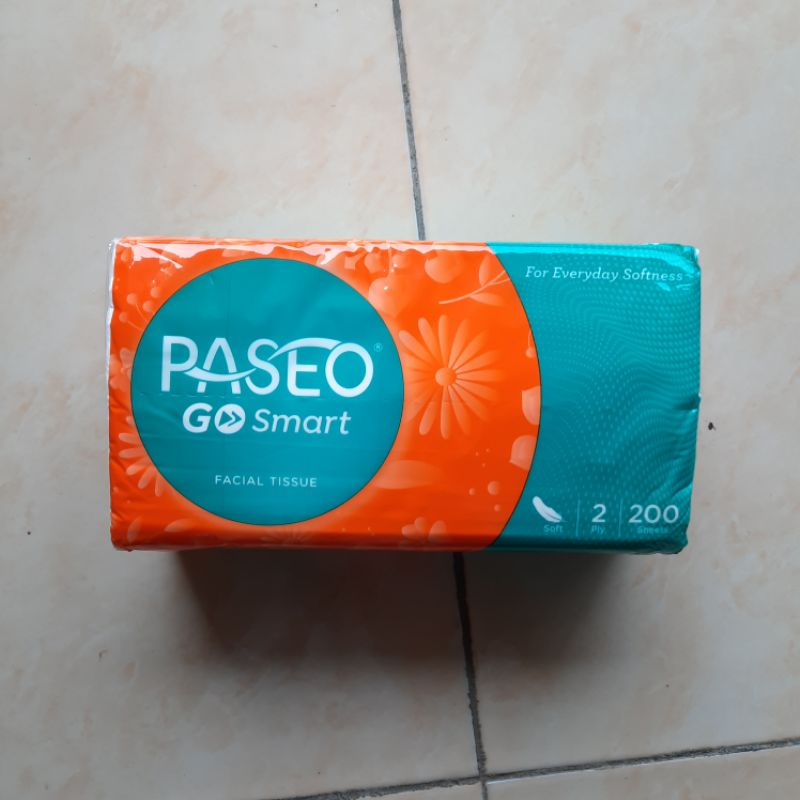 Tissue Paseo Smart Facial Tissu - 200 Sheet / Pack (1 KG MUAT 4 PACK) / Tisu Paseo Wajah Isi 250 Sheet