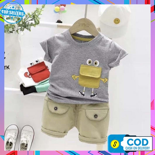 Ljs6-299 Setelan Anak Laki-Laki Tanggung 3-14Th Import Baju Anak Setelan Anak Spom Kantong Grosir 1-