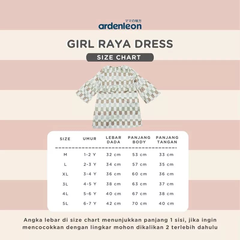 ArdenLeon GIRL RAYA DRESS / Arden Leon Dress Raya Collection Anak Perempuan