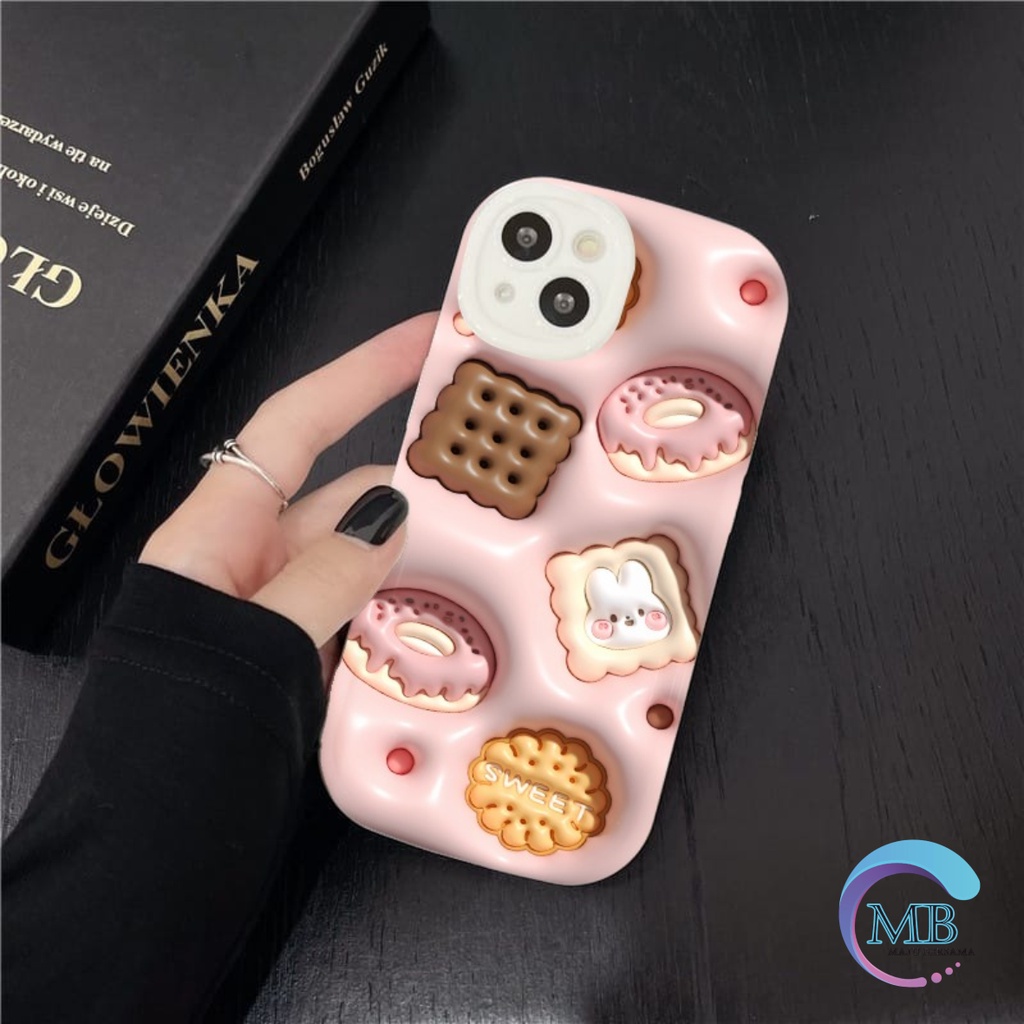 SS146 SOFTCASE MOTIF COOKIES AKSEN 3D FOR VIVO Y51 2020 Y55 Y75 T1 5G Y71 Y7I Y81 Y81C Y83 Y91 Y93 Y95 Y91C Y1S V25 V25E V25 S15 PRO MB4457