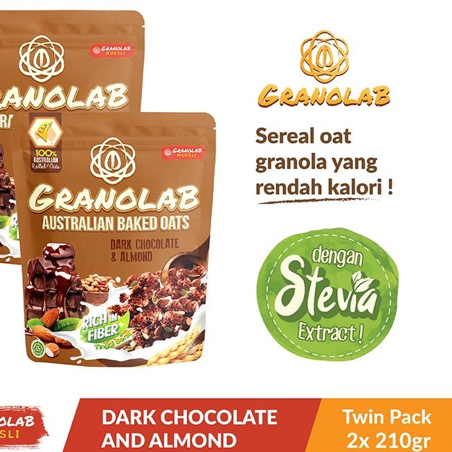 

♦ Paket Granolab Dark Chocolate Almond Granola 2 x 210 gr ☎