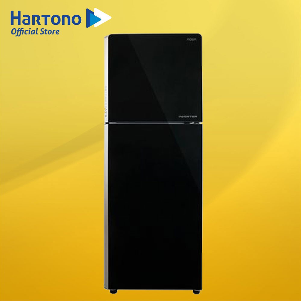 Aqua Kulkas 2 Pintu Kecil Small 2 Door Refrigerator AQR-355IG(BK)VN