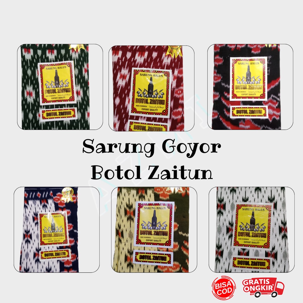 Sarung Goyor Botol Zaitun Hijau, Sarung Goyor Print Motif Goyor, Sarung Murah!!!