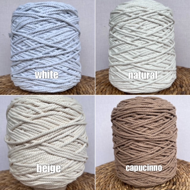 Tali macrame warna cotton rope 4mm 1KG part I