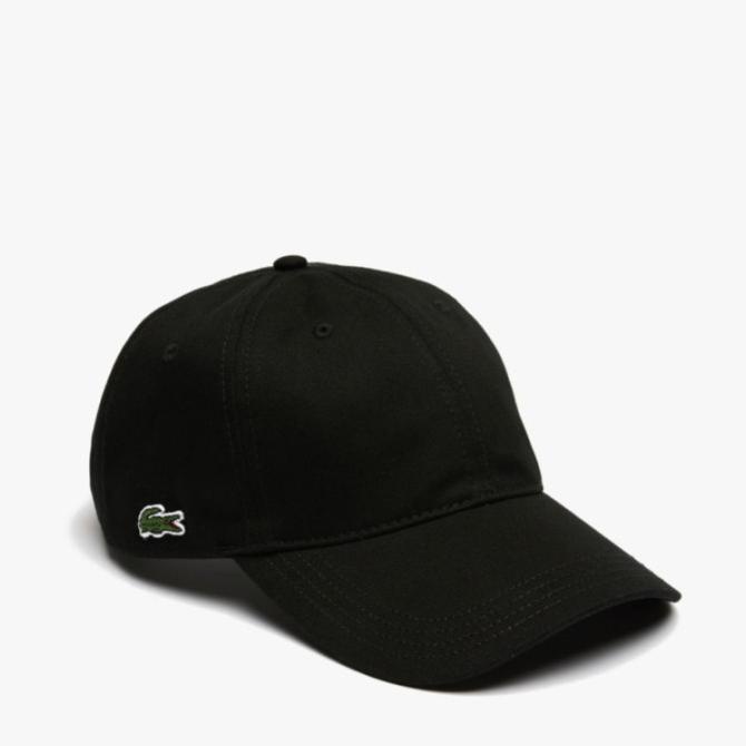 LACOSTE Men's Contrast Strap Cotton Cap Black | Topi Lacoste Original