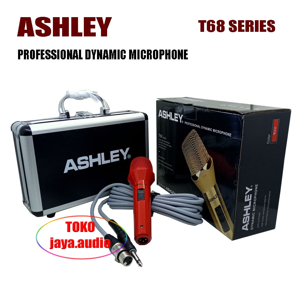 Mic ASHLEY T68  MIcrophone Kabel ASHLEY T 68 Mik Kabel  Vokal Microphone ASHLEY T68 ORIGINAL