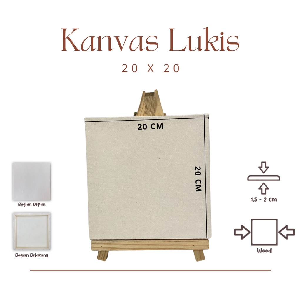 

Kanvas Lukis 20x20 Premium I Include Frame I Kanvas Polos [ 20 x 20cm]