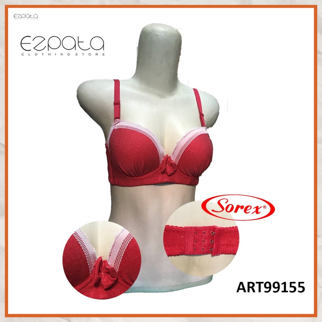 Bh Wanita Wanita Sorex Bahan Katun Busa Tebal Kait Tiga Menyerap Keringat Tanpa Kawat Art.99155