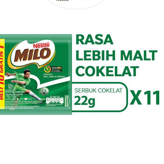 

Dapatkan Sekarangc1C6o MILO ACTIV-GO Susu Coklat Renceng 22g - 11 pcs