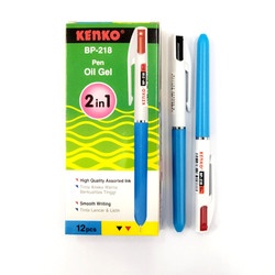 

PEN BP-218 2 IN 1 KENKO tinta hitam dan merah ball pen pena pulpen