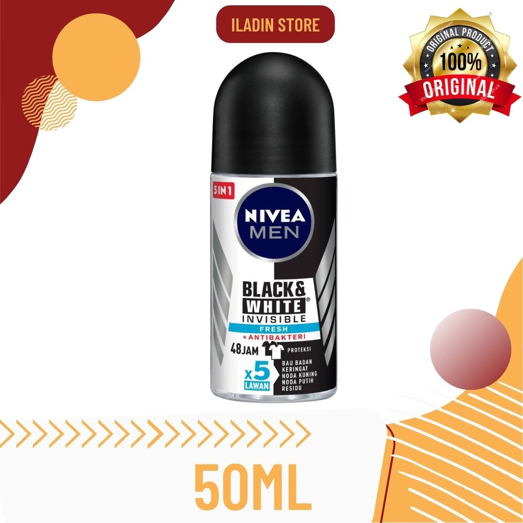 Nivea Men Deodorant Black &amp; White FRESH Roll On 50ml