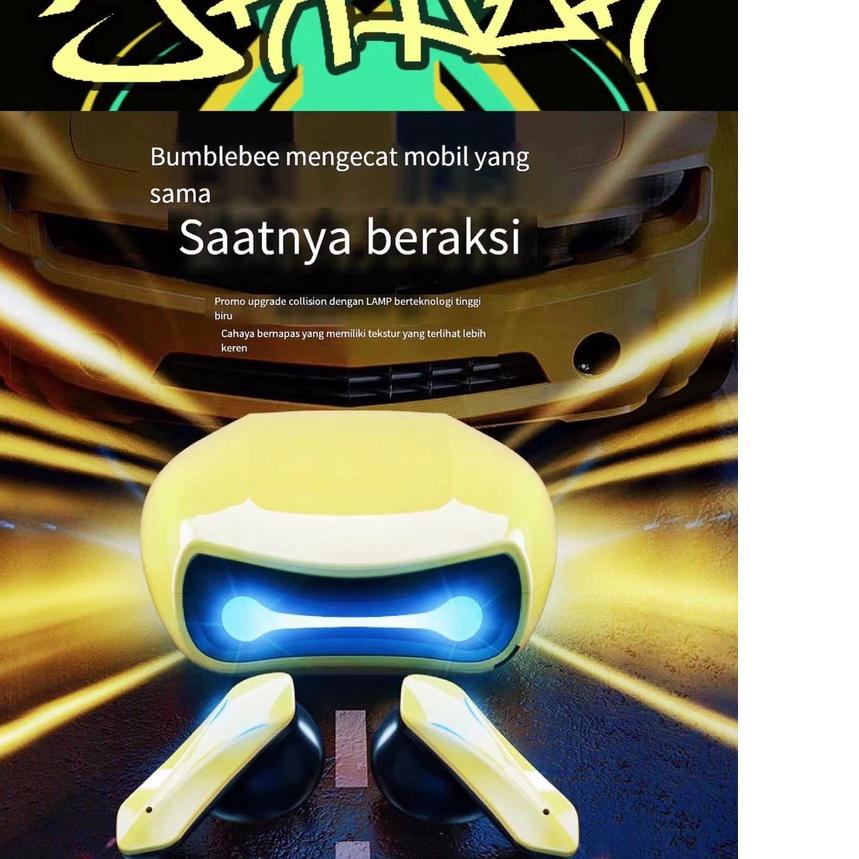 ❋ Bumblebee Bluetooth Game Nirkabel Bluetooth 5.2 Noise Bass Penuh Batal Earbud Hifi Stereo Handfree