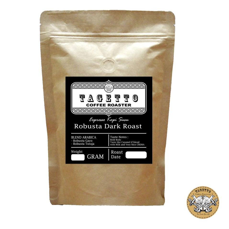

℗ ESPRESSO KOPI SUSU ROBUSTA DARK ROAST / HITAM BERMINYAK 1KG ✹